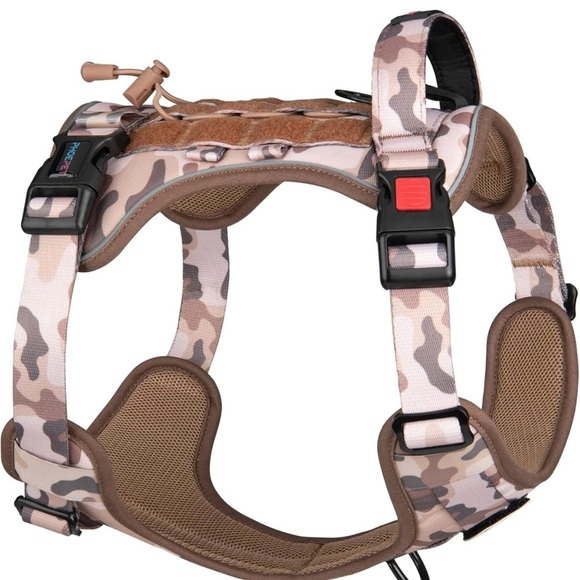 No Pull Tactical Dog Harness, Service Dog Vest with Molle & Loop Panels - Picture 3 of 8